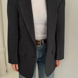 Grey herringbone blazer