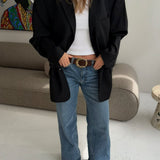 Beautiful vintage black Dior blazer with stripes