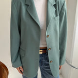 Stunning blazer in light blue cashmere and wool mix