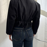 Cinched waist cropped blazer (Tuxedo)