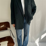 Emerald green button back blazer