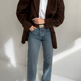 Beautiful chocolate brown thick blazer