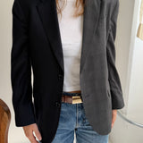 Contrasted blazer in Navy and grey checkered (Express shipping)