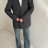 Grey double breasted blazer