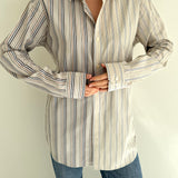 Contrasted shirt in brown tones