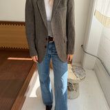 Beautiful blazer in taupe hexagon pattern with elbow patches