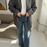 Grey pinstriped Dior blazer