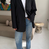 Black pinstriped Dior blazer