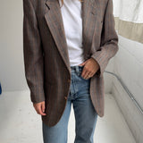 Stunning blazer in herringbone with colourful stripes