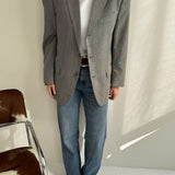 Contrasted blazer in checkered tones