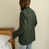 Deep green button back blazer