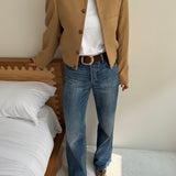 Bomber jacket in camel