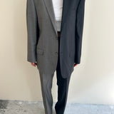 Grey and dark grey pinstriped contrasted suit
