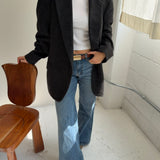 Stunning blazer in grey camel hair