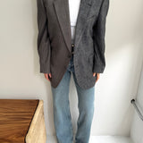 Silk grey and brown contrasted blazer