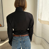 Belted blazer in Black