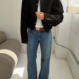 Bomber jacket in Brown herringbone