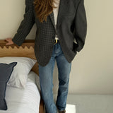 Grey blue toned contrasted blazer