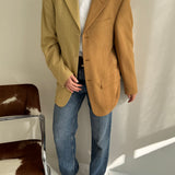 Contrasted blazer in coral tones