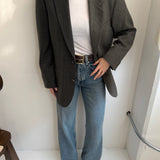 Dusty green contrasted blazer