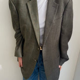 Green speckered contrasted blazer