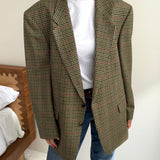 Vintage YSL blazer in green houndstooth