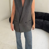 Double breasted vest in grey
