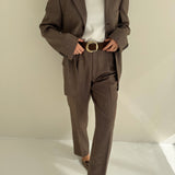 Brown wool suit