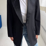 Black tuxedo blazer