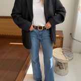 Vintage Oscar de la Renta blazer in dark blue plaid