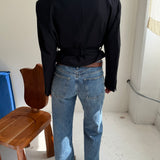 Belted blazer in Navy
