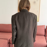 Vintage Oscar de la Renta green checkered blazer