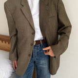 Stunning contrasted blazer in houndstooth and plaid