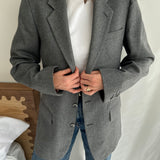 Grey wool blazer
