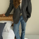 Grey blue toned contrasted blazer