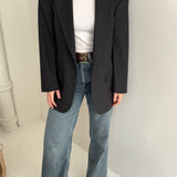 Grey herringbone blazer