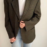 Green and brown houndstooth