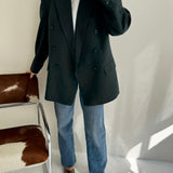 Emerald green button back blazer