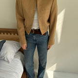 Bomber jacket in camel