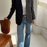 Contrasted blazer in Navy and grey checkered (Express shipping)