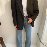 Green speckered contrasted toned blazer