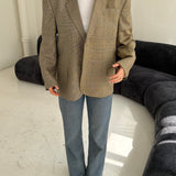 Checkered and houndstooth contrasted blazer (Express Shipping)