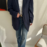 Two toned blazer in blue tones