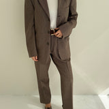 Brown wool suit