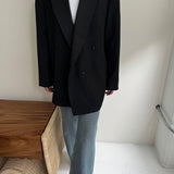Double breasted smoking blazer