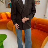 Stunning chocolate brown double breasted blazer