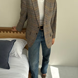 Stunning retro blazer in plaid