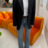 Heavy grey wool classic blazer