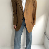 Contrasted blazer in warm tones