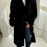 Black wool coat
